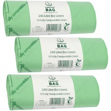 240 Litre x 30 CompostBag Compostable Biodegradable Food / Garden Waste Wheelie Bin Liner Bags (240L)