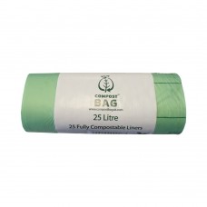 25 Litre x 25 CompostBag Compostable Biodegradable Kerbside Food Waste Caddy Bin Liner Bags (25L)