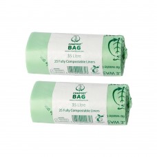 35 Litre x 50 CompostBag Compostable Biodegradable Food Waste Caddy Bin Liner Bags (35L)