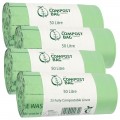 50 Litre x 100 CompostBag Compostable Biodegradable Food Waste Caddy Bin Liner Bags (50L)