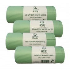 70 Litre x 80 CompostBag Compostable Biodegradable Wave Top Garden / Food Waste Bin Liner Bags / Sacks (70L) EN13432