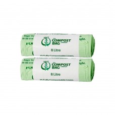 8 Litre x 50 CompostBag Compostable Biodegradable Food Waste Caddy Bin Liner Bags (8L)
