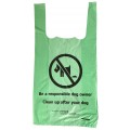500 x Green biodegradable tie-handle dog waste / doggy poo poop bags