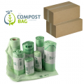 25 Litre x 1250 CompostBag Compostable Biodegradable Kerbside Food Waste Caddy Bin Liner Bags (25L) - Bulk / Trade / Wholesale (2 cartons)