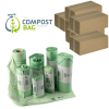8 Litre x 12000 CompostBag Compostable Biodegradable Food Waste Caddy Bin Liner Bags (8L) - Bulk / Trade / Wholesale (8 cartons)