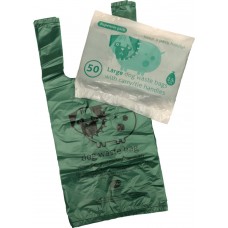 100 (2 x packs) Large EXO  bio-plastic degradable tie-handle dog waste / doggy poo poop bags - Strong