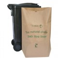EcoSack 240 Litre x 30 Compostable Biodegradable  Paper Wheelie Bin Liner Bag / Sack (240L)